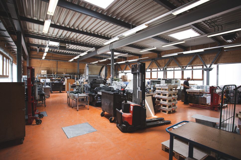 Übersichtsbild eines Teiles der Endfertigungshalle