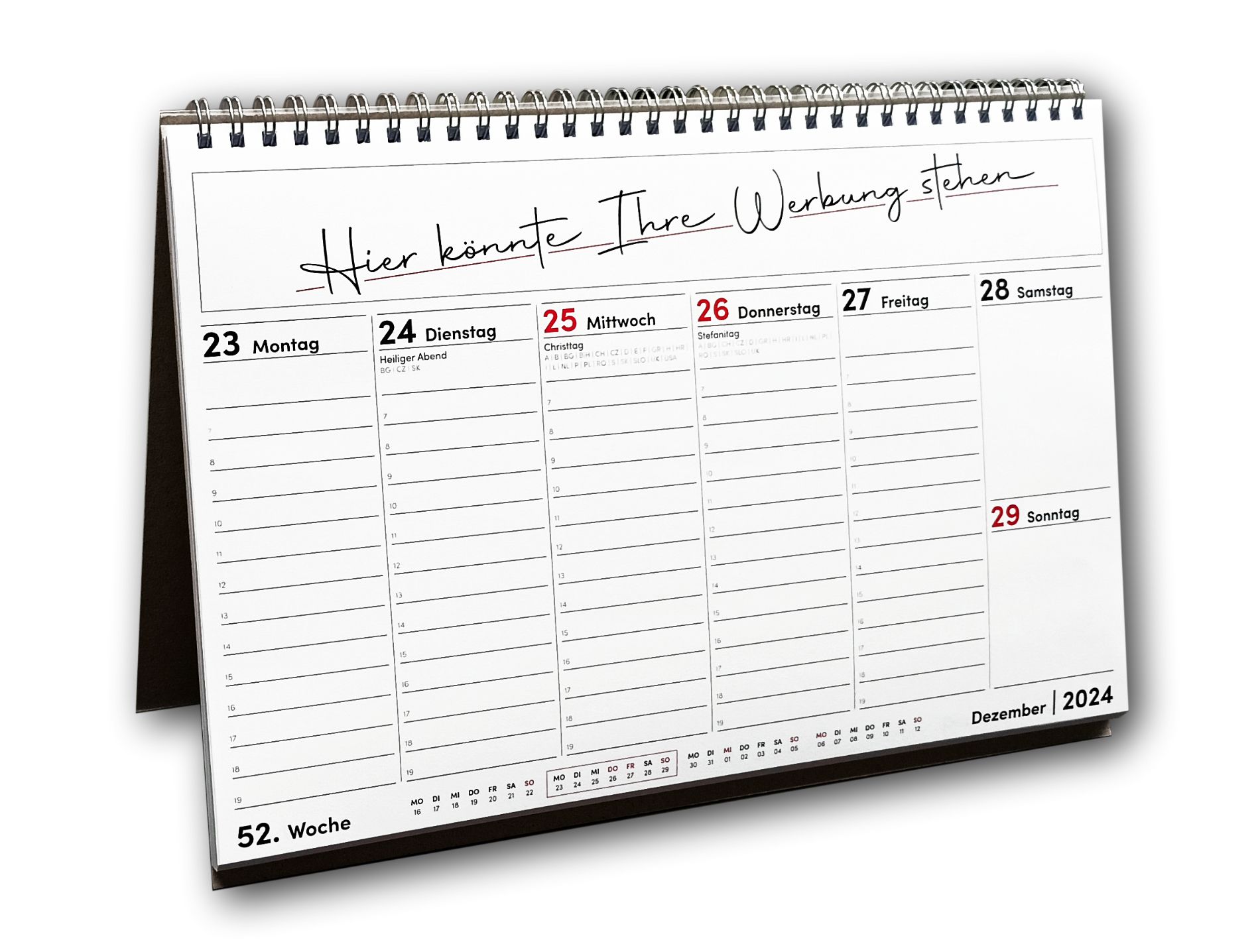 Beispielfoto eines Kalenders